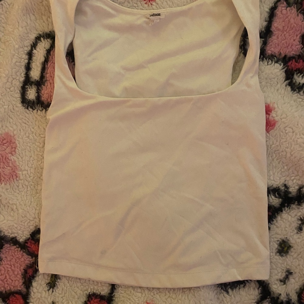Garage White Tank Top Essential